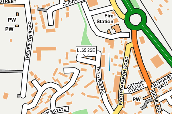 LL65 2SE map - OS OpenMap – Local (Ordnance Survey)