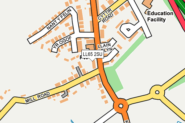 LL65 2SU map - OS OpenMap – Local (Ordnance Survey)