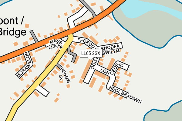 LL65 2SX map - OS OpenMap – Local (Ordnance Survey)