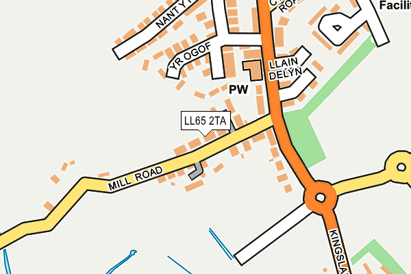 LL65 2TA map - OS OpenMap – Local (Ordnance Survey)