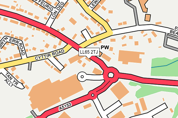 LL65 2TJ map - OS OpenMap – Local (Ordnance Survey)