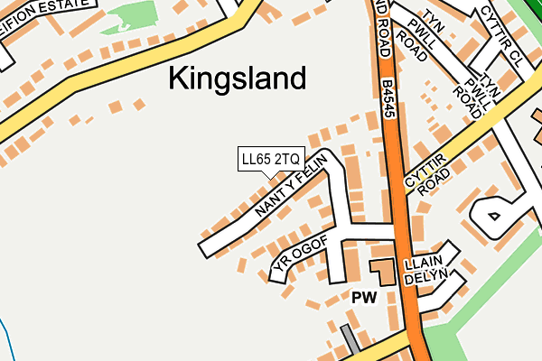 LL65 2TQ map - OS OpenMap – Local (Ordnance Survey)