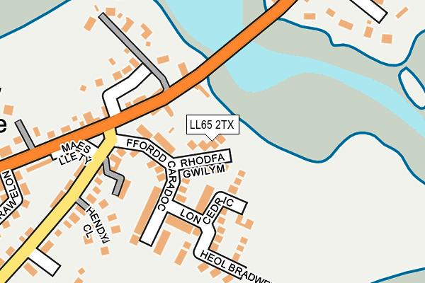 LL65 2TX map - OS OpenMap – Local (Ordnance Survey)