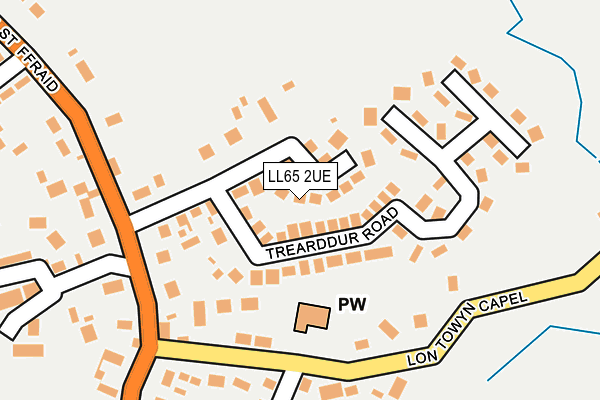 LL65 2UE map - OS OpenMap – Local (Ordnance Survey)