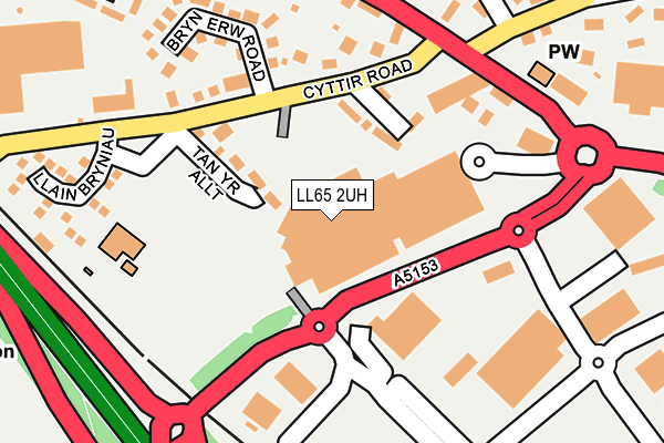 LL65 2UH map - OS OpenMap – Local (Ordnance Survey)