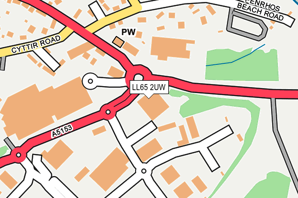 LL65 2UW map - OS OpenMap – Local (Ordnance Survey)