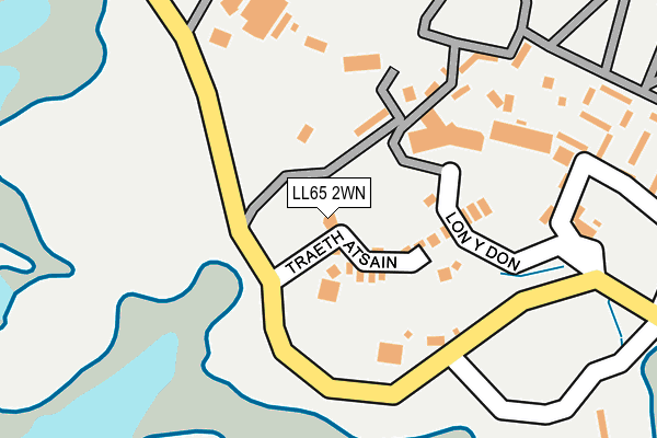 LL65 2WN map - OS OpenMap – Local (Ordnance Survey)