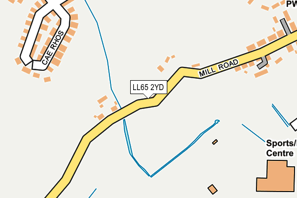 LL65 2YD map - OS OpenMap – Local (Ordnance Survey)