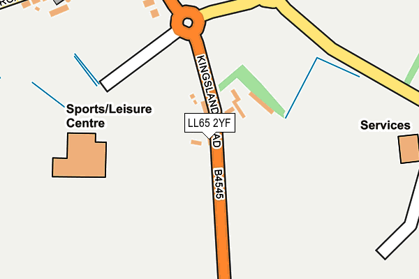 LL65 2YF map - OS OpenMap – Local (Ordnance Survey)