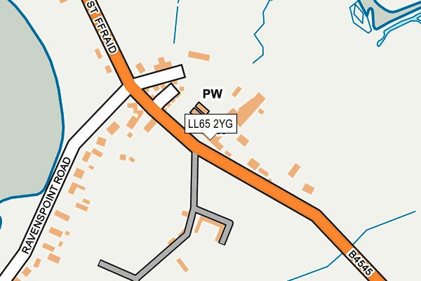 LL65 2YG map - OS OpenMap – Local (Ordnance Survey)