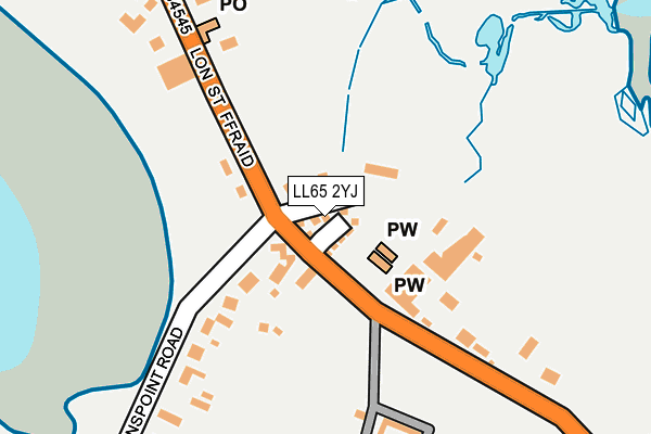 LL65 2YJ map - OS OpenMap – Local (Ordnance Survey)