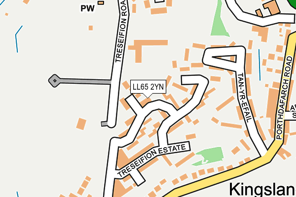 LL65 2YN map - OS OpenMap – Local (Ordnance Survey)