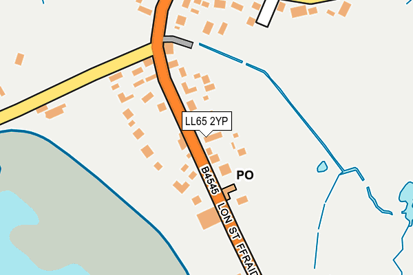 LL65 2YP map - OS OpenMap – Local (Ordnance Survey)
