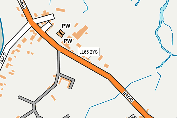 LL65 2YS map - OS OpenMap – Local (Ordnance Survey)