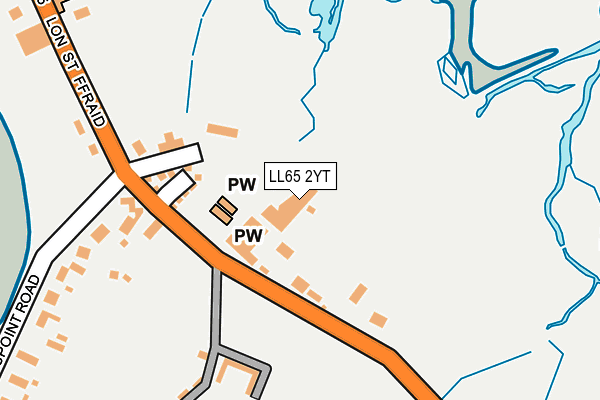 LL65 2YT map - OS OpenMap – Local (Ordnance Survey)