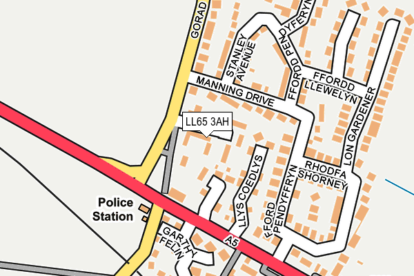 LL65 3AH map - OS OpenMap – Local (Ordnance Survey)