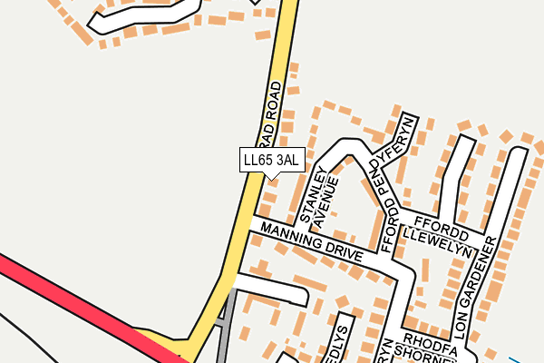 LL65 3AL map - OS OpenMap – Local (Ordnance Survey)