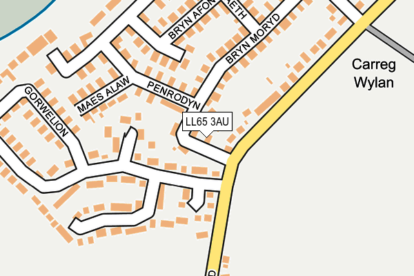 LL65 3AU map - OS OpenMap – Local (Ordnance Survey)