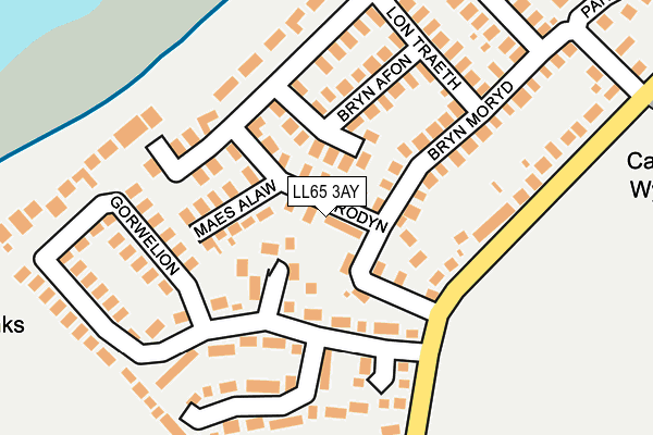 LL65 3AY map - OS OpenMap – Local (Ordnance Survey)