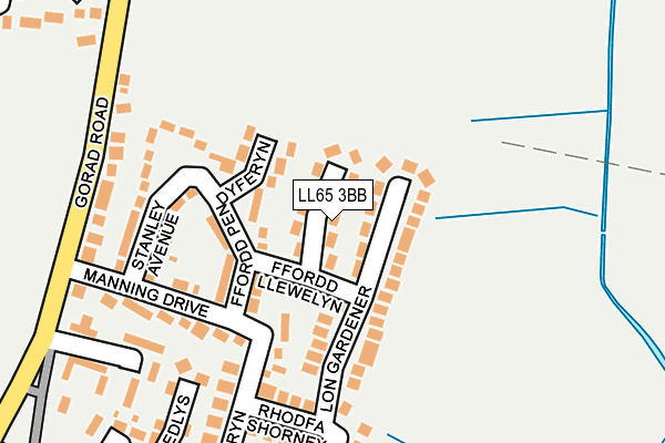 LL65 3BB map - OS OpenMap – Local (Ordnance Survey)
