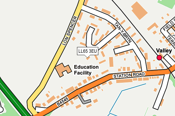 LL65 3EU map - OS OpenMap – Local (Ordnance Survey)