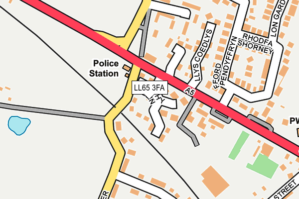 LL65 3FA map - OS OpenMap – Local (Ordnance Survey)