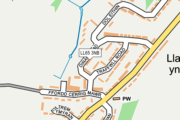 LL65 3NB map - OS OpenMap – Local (Ordnance Survey)