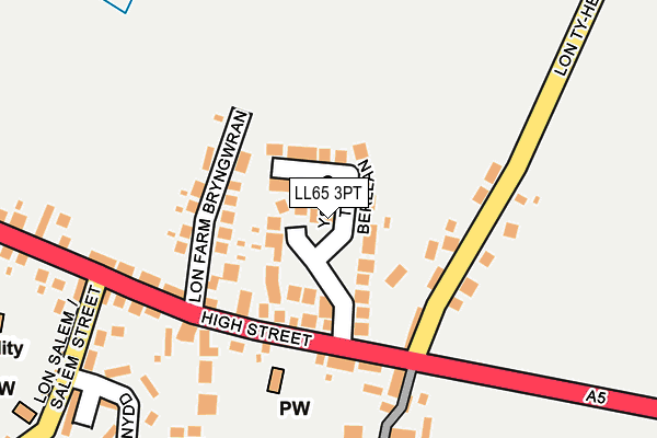 LL65 3PT map - OS OpenMap – Local (Ordnance Survey)