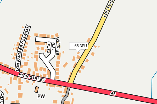 LL65 3PU map - OS OpenMap – Local (Ordnance Survey)