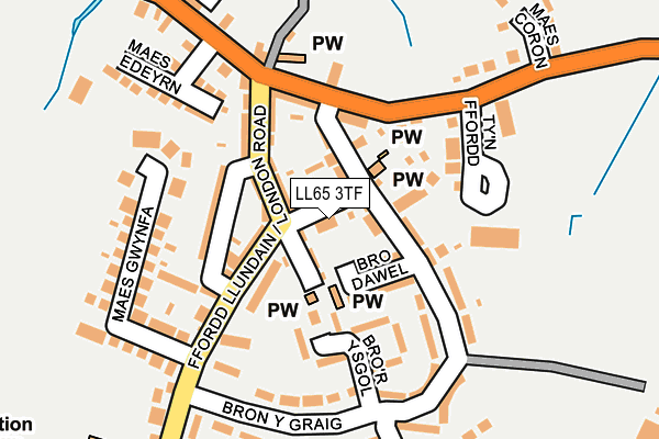 LL65 3TF map - OS OpenMap – Local (Ordnance Survey)