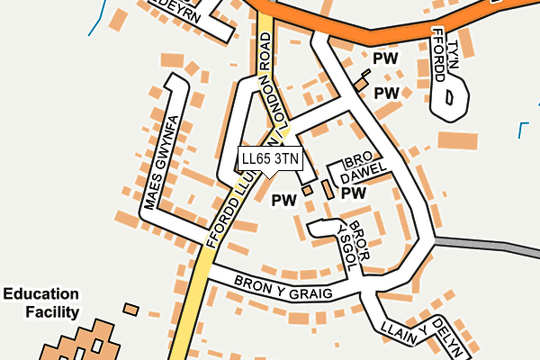 LL65 3TN map - OS OpenMap – Local (Ordnance Survey)
