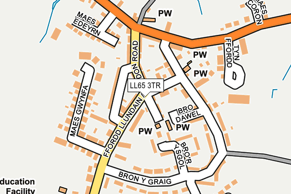LL65 3TR map - OS OpenMap – Local (Ordnance Survey)