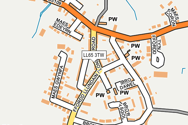 LL65 3TW map - OS OpenMap – Local (Ordnance Survey)