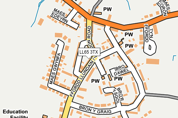 LL65 3TX map - OS OpenMap – Local (Ordnance Survey)