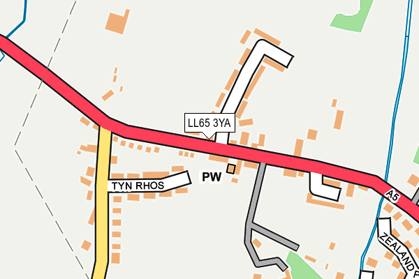 LL65 3YA map - OS OpenMap – Local (Ordnance Survey)