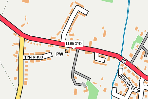 LL65 3YD map - OS OpenMap – Local (Ordnance Survey)