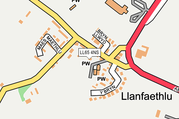 LL65 4NS map - OS OpenMap – Local (Ordnance Survey)