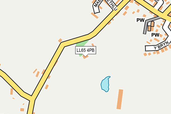LL65 4PB map - OS OpenMap – Local (Ordnance Survey)