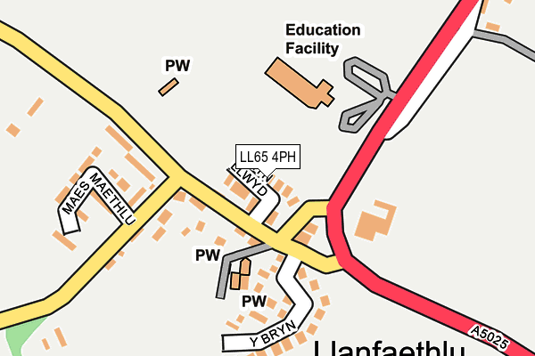 LL65 4PH map - OS OpenMap – Local (Ordnance Survey)