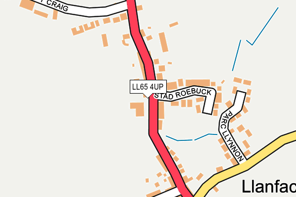 LL65 4UP map - OS OpenMap – Local (Ordnance Survey)