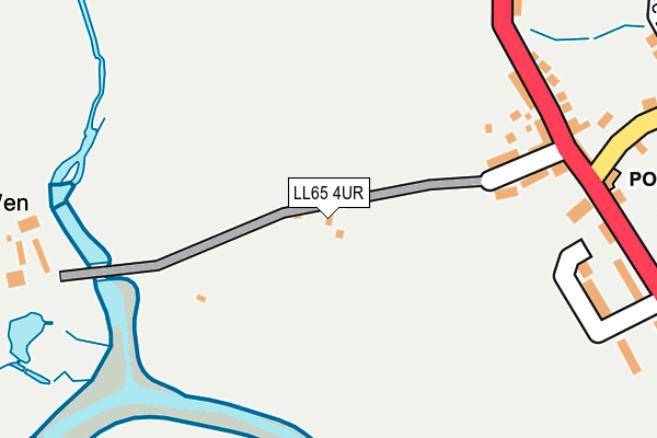 LL65 4UR map - OS OpenMap – Local (Ordnance Survey)