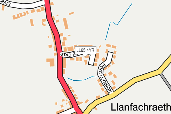 LL65 4YR map - OS OpenMap – Local (Ordnance Survey)