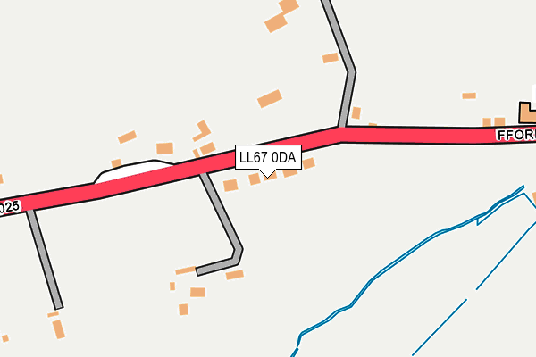 LL67 0DA map - OS OpenMap – Local (Ordnance Survey)