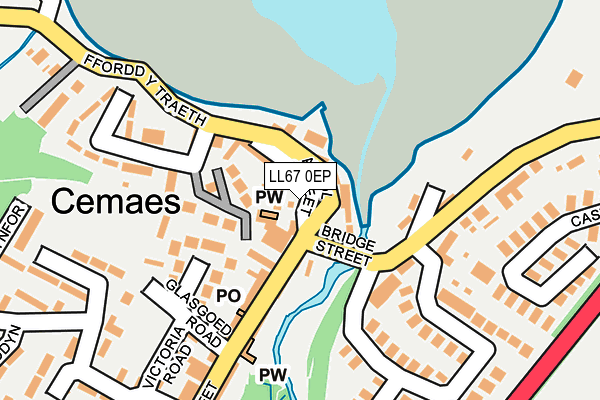 LL67 0EP map - OS OpenMap – Local (Ordnance Survey)