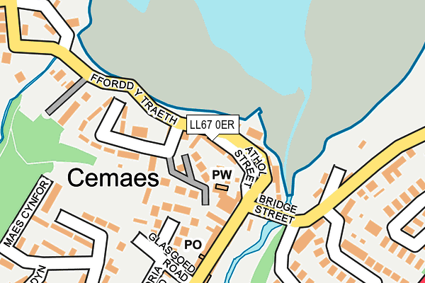LL67 0ER map - OS OpenMap – Local (Ordnance Survey)