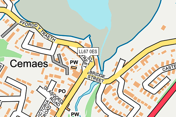 LL67 0ES map - OS OpenMap – Local (Ordnance Survey)