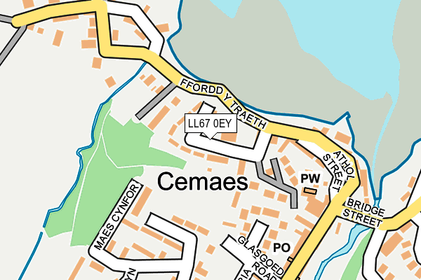 LL67 0EY map - OS OpenMap – Local (Ordnance Survey)