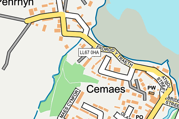 LL67 0HA map - OS OpenMap – Local (Ordnance Survey)