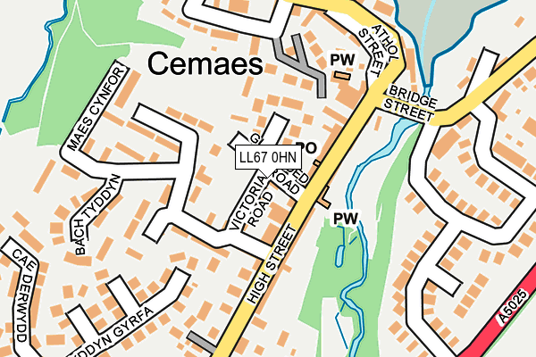 LL67 0HN map - OS OpenMap – Local (Ordnance Survey)