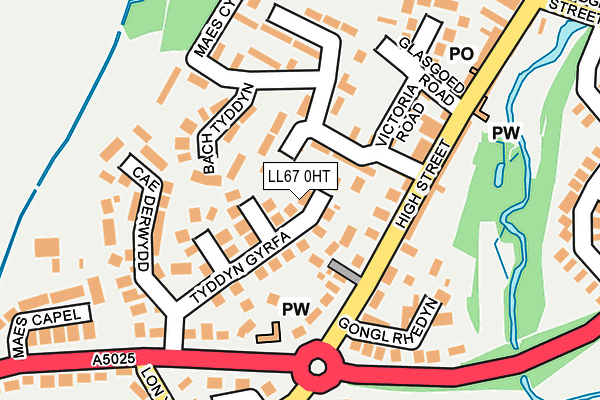 LL67 0HT map - OS OpenMap – Local (Ordnance Survey)